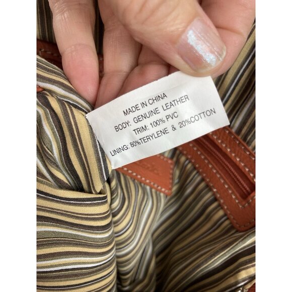 Clarks Pebbled Leather Purse Rust Orange Medium Boho Travel Satchel Double Strap - Picture 13 of 13